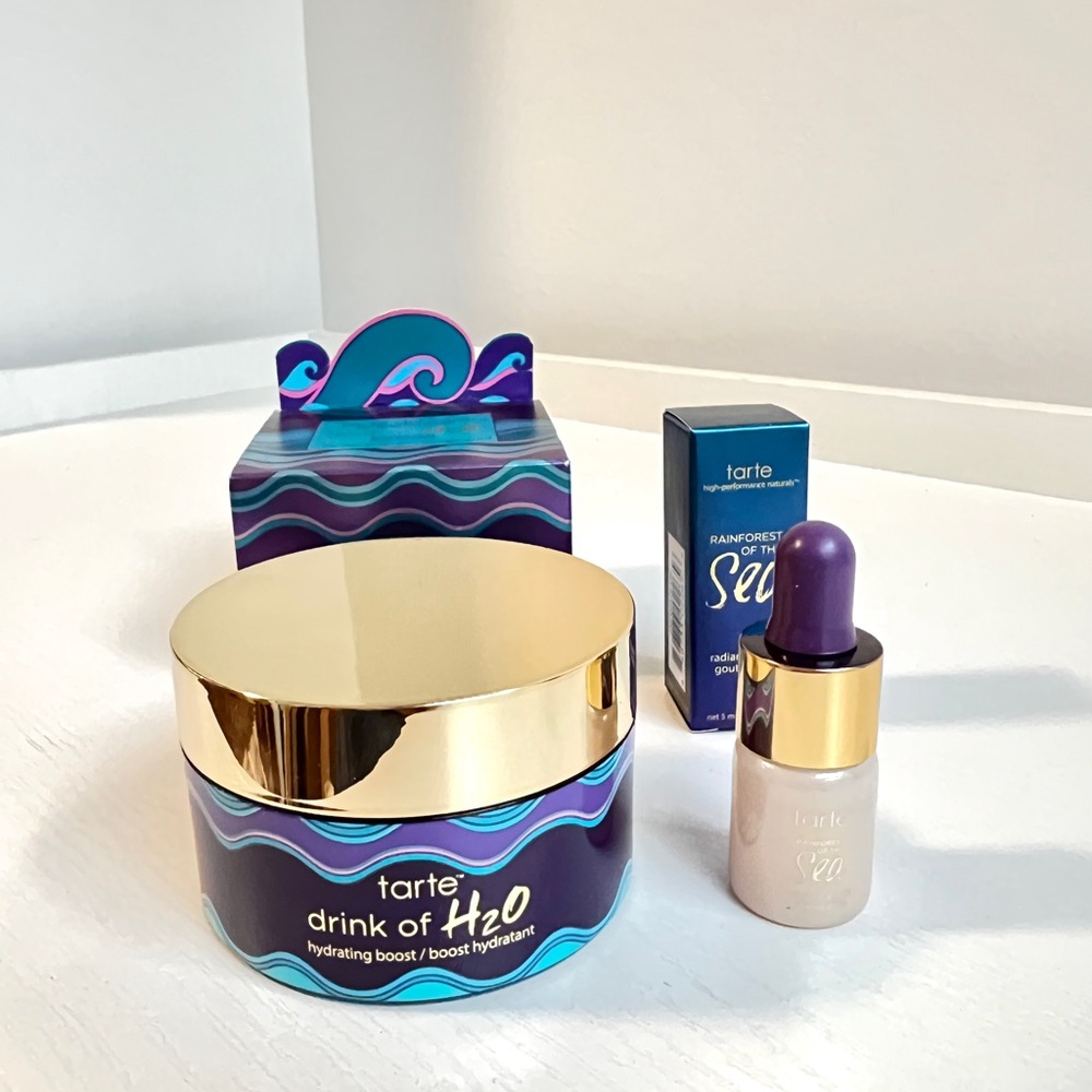 Tarte Drink of H20 hydrating boost moisturiser & Radiance Drops